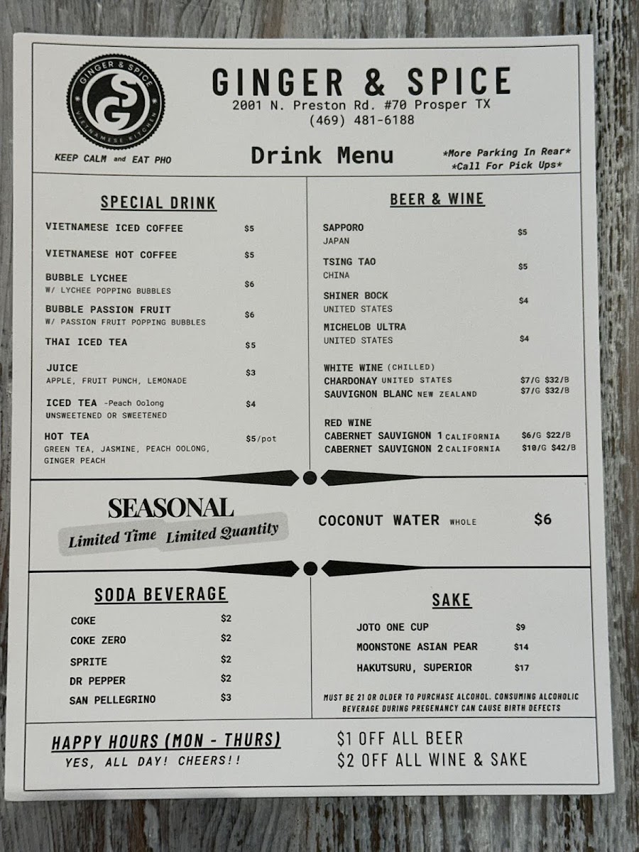 Ginger & Spice Menu-2